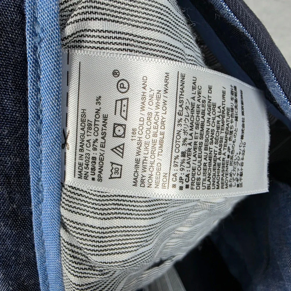 Banana Republic Pants Mens Size 32x36 Navy Mason Stretch Chino Straight Tapered